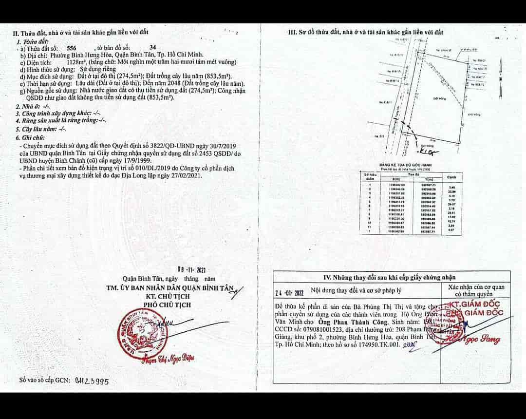 BÁN NHÀ LÊ TRỌNG TẤN, P. BÌNH HƯNG HOÀ, BÌNH TÂN, (45x26)M