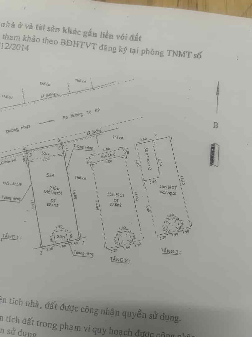 Căn duy nhất 1/ Cách MT Tô Ký 50M, nhà 3 tầng, Trung Mỹ Tây, giá rẻ nhĩnh 7T