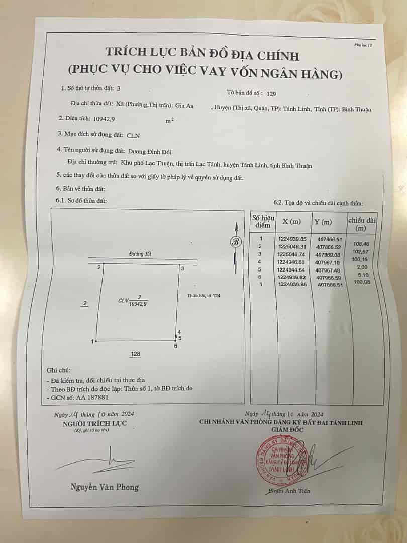 Cần bán đất gấp 5.2ha giá 100 tỷ tại Gia Huynh, Tánh Linh, Bình Thuận