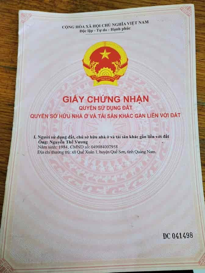 Chính chủ bán lô đất thổ cư lô vuông tại xã Quế Phú, huyện Quê Sơn