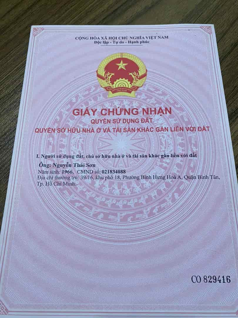 Chính chủ bán nhanh nhà 39/16  Lô Tư,Bình Tân,