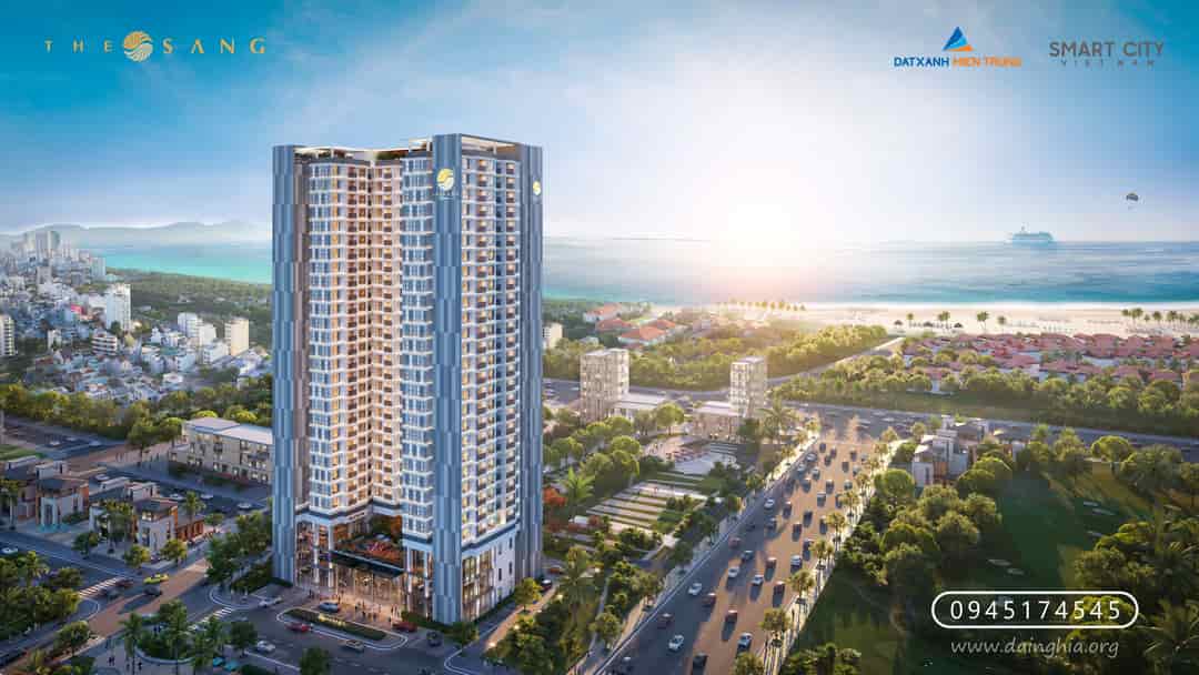 Căn hộ view Biển trực diện 2PN, dự án The Sang Residence Đà Nẵng