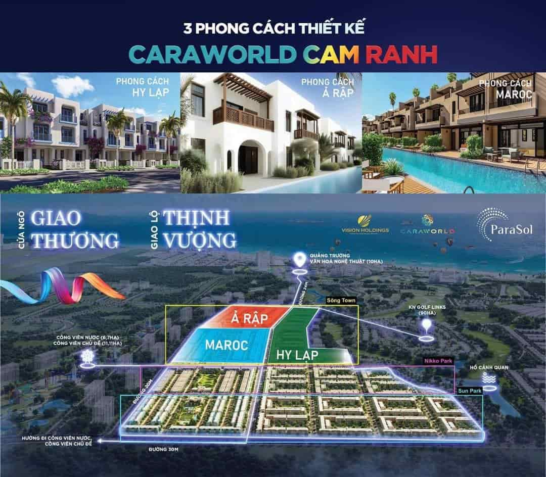 Nhà phố liền kề Cara World cạnh sân bay Cam Ranh hoàn thiện  full nội thất.