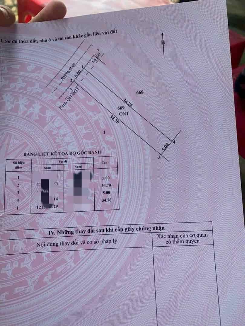 Đất chính chủ cần tiền ra lô đất giá 810 triệu