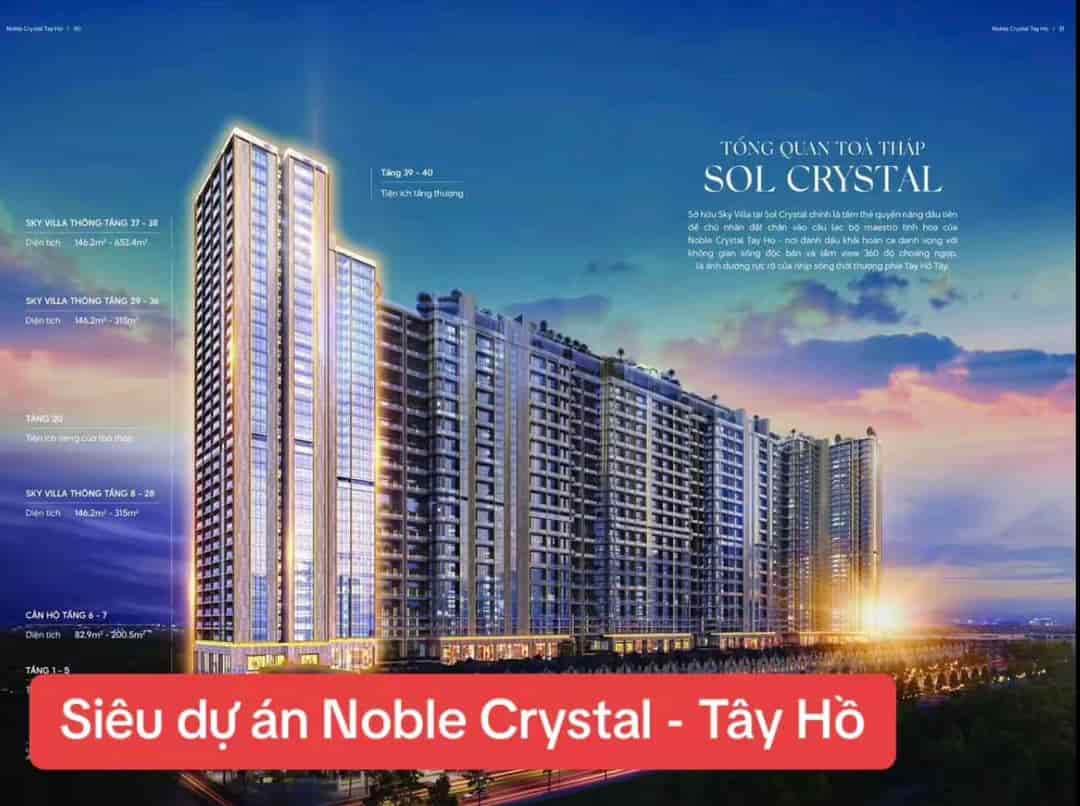 Bất động sản hàng hiệu, Skyvilla Noble Crystal Tây Hồ, nâng tầm đẳng cấp sống thượng lưu