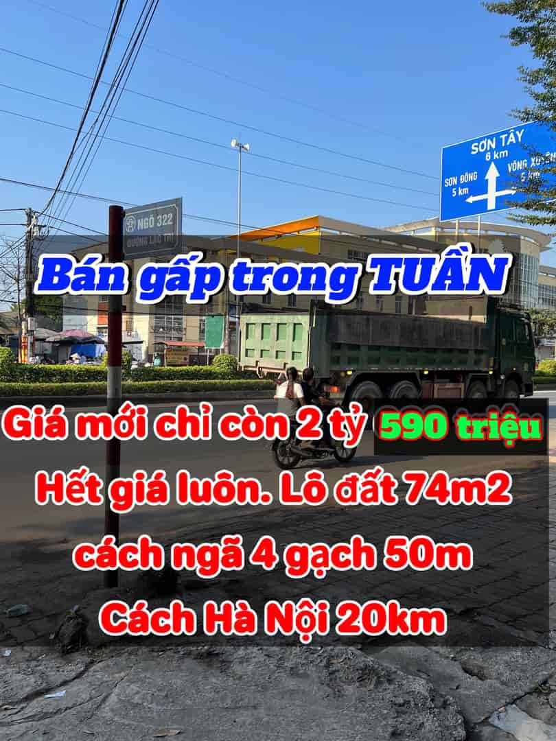 Bán giá mới chỉ 2 tỷ 590 tr cách quốc lộ 32 chỉ 50m, cách Hà Nội 20km, giá chỉ trong tuần này