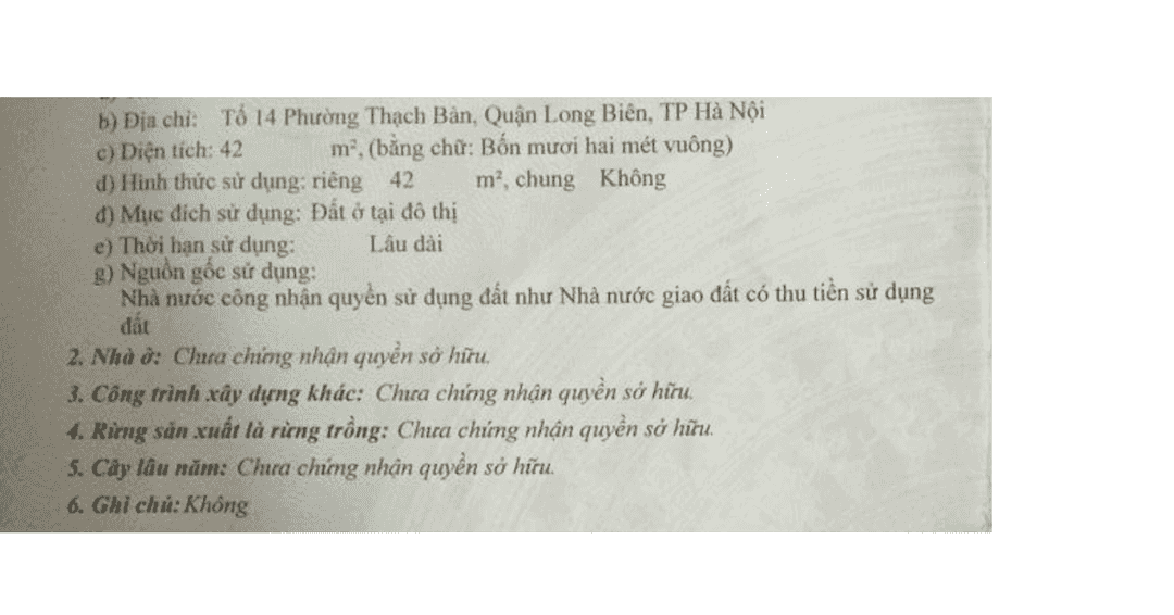 CG. Bán đất P.Thạch Bàn, Q.Long Biên, TP. HN. 42m2 giá 3.78 Tỷ bớt lộc bán trong tháng