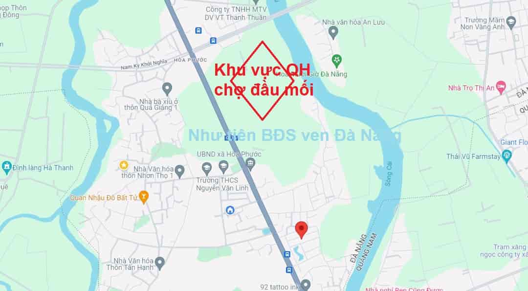 Bán lô TĐC chợ mới Hòa Phước, Hòa Vang, Đà Nẵng tài chính hơn 1 tỷ