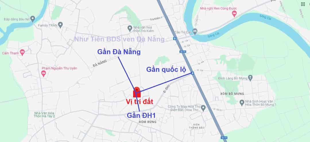 13 Bán đất Điện Thắng, Điện Bàn, Quảng Nam ngang 6m dt 132m2 đường 5m giá 8xx bán gấp đất ven Đà Nẵng dưới 1tỷ