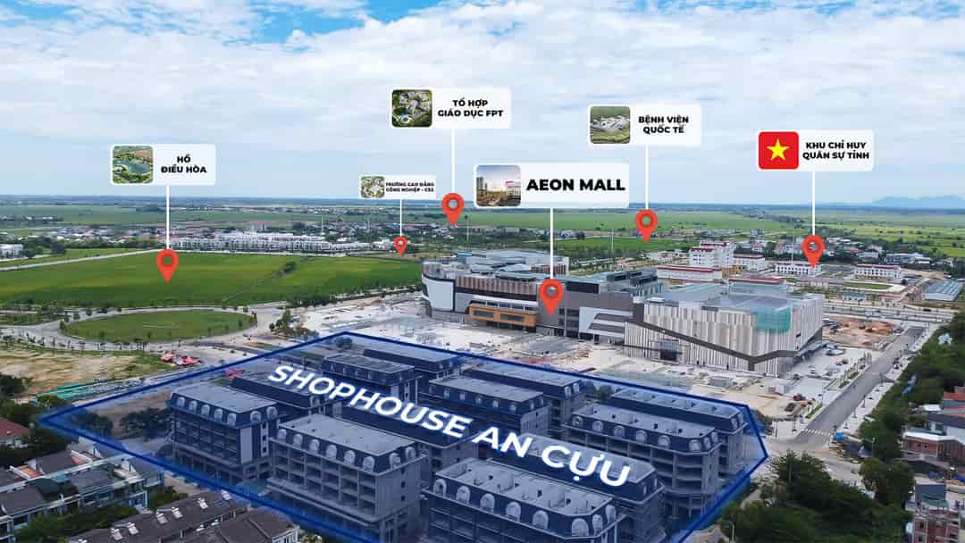 SHOPHOUSE AN CỰU CITY ĐỐI DIỆN AEON MAL HUẾ - 93M2 - 15 TỶ