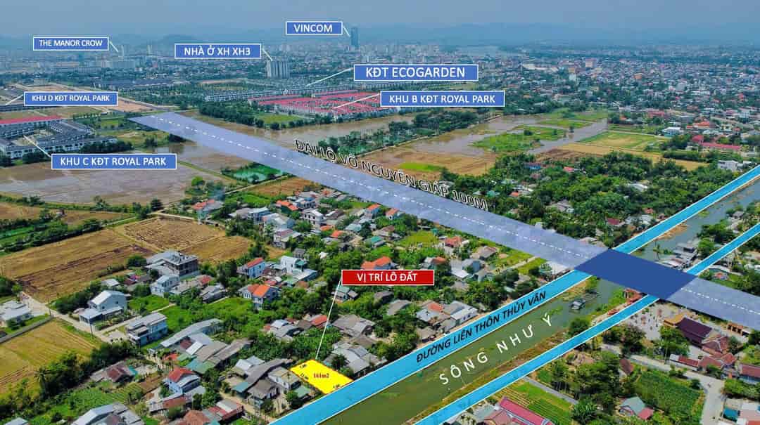 Đất mặt tiền Thủy Vân view sông, 161m2, 3,3x tỷ