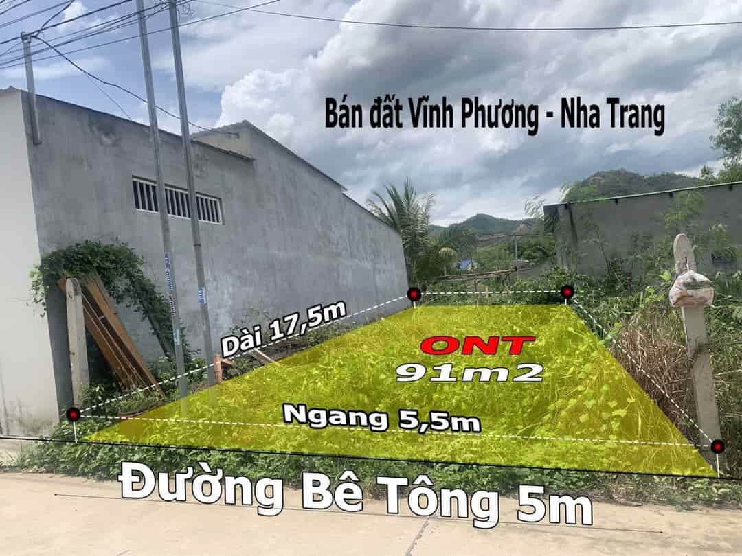 Bán đất Vĩnh Phương, Nha Trang, gần kcn Đắc Lộc