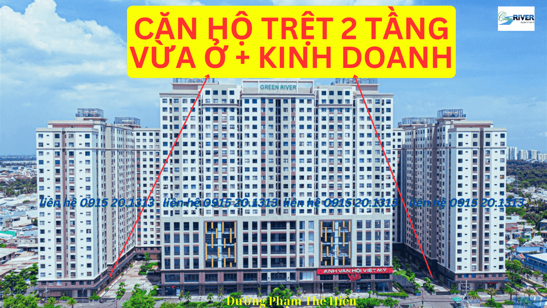 Green River quận 8 căn shop 151m2, giá 5.4 tỷ, chiết khấu, vay 70%, sổ hồng riêng