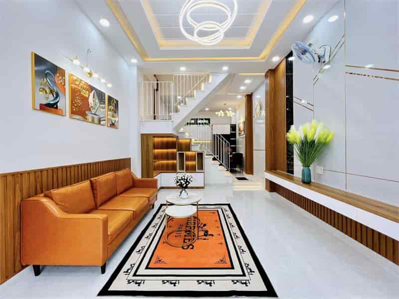 Nhà đẹp Nguyễn Tư Giản, Gò Vấp, HXH, 3 tầng tặng full nội thất