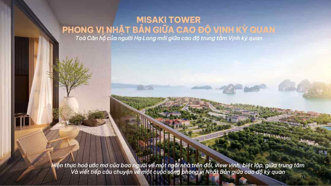 Mở bán đợt đầu 196 căn hộ cao câp chuẩn Nhật View Vịnh cột 3, Hòn Gai, Tp. Hạ Long Misaki Tower