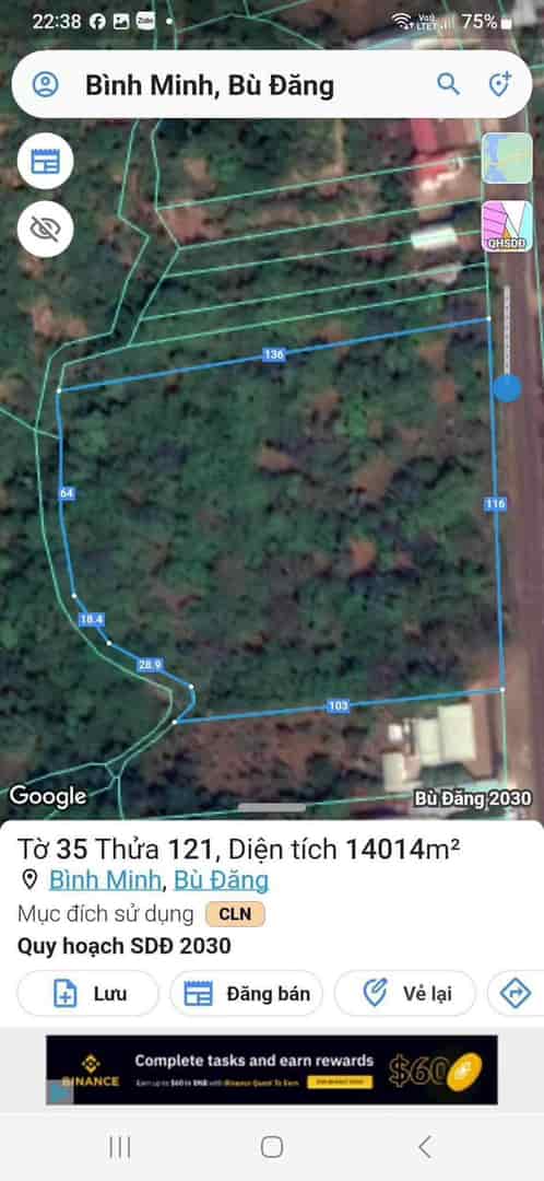Đất đẹp cần bán lô đất 15m mặt tiền DT760 tại  xã Bình Minh, huyện bù Đăng, tỉnh Bình Phước