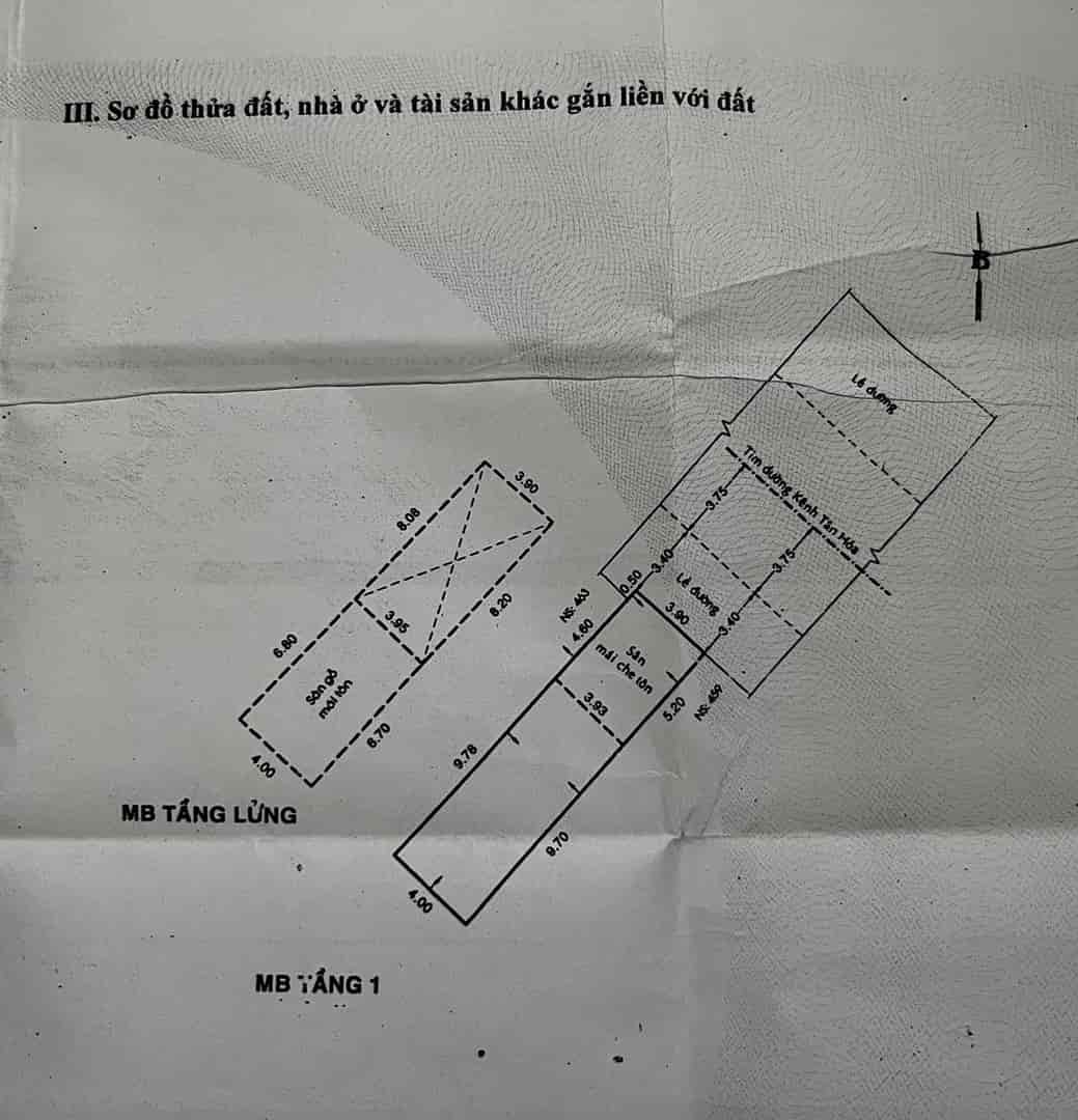 Nhà chính chủ, giá tốt, cần bán nhà tại Kênh Tân Hoá, phường Hòa Thạnh, quận Tân Phú, HCM