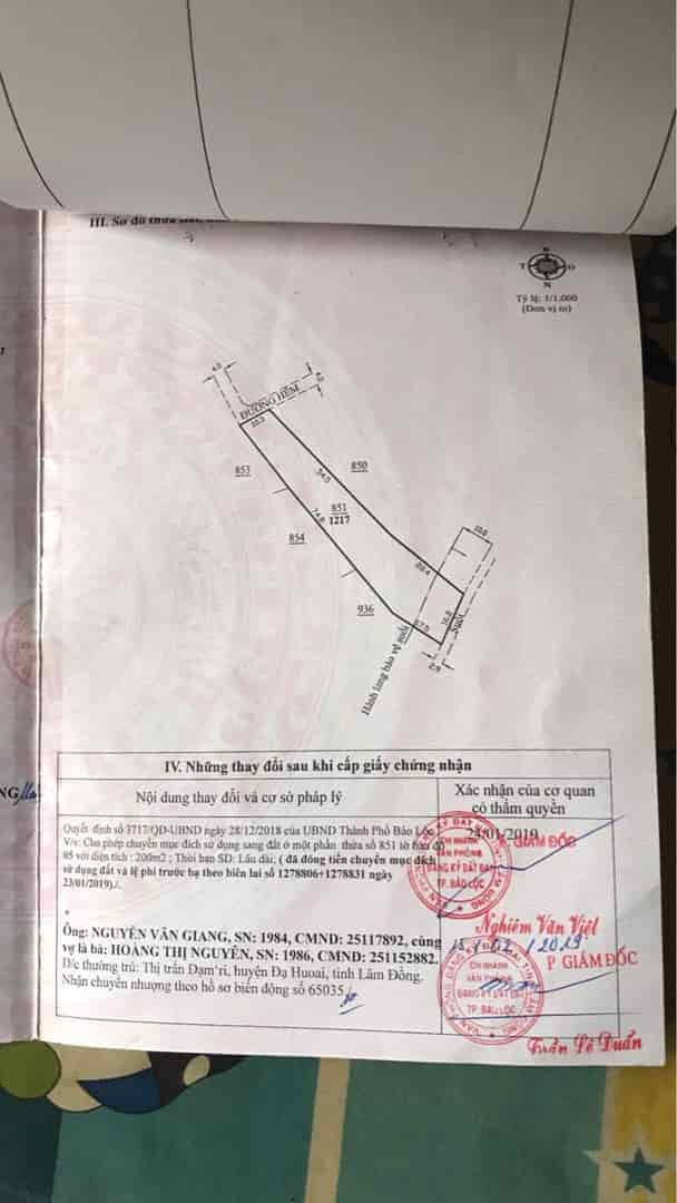 Đất đẹp giá tốt, chính chủ cần bán nhanh 2 lô đất mặt tiền tại Phường 2, TP Bảo Lộc, Lâm Đồng