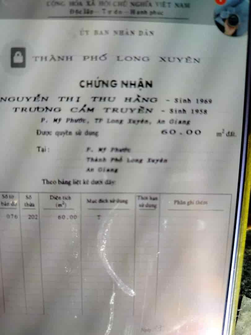 Chính chủ cần bán lô vị trí đẹp tại Đông Thịnh 6, Phường Mỹ Phước, TP Long Xuyên, An Giang