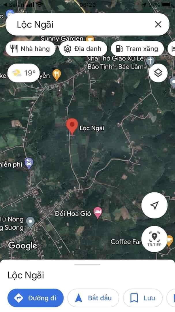Đất chính chủ giá tốt cần bán lô đất nở hậu tại thôn 8, xã Lộc Ngãi, huyện Bảo Lâm, Lâm Đồng