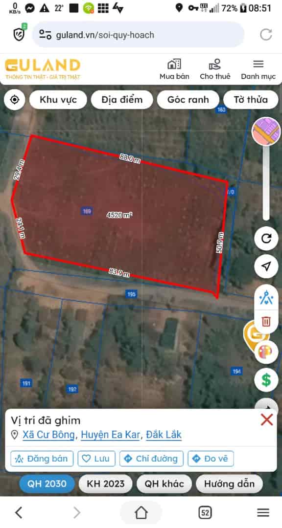 Chính chủ cần bán nhanh lô đất tại Huyện Eaka, Đăk Lăk