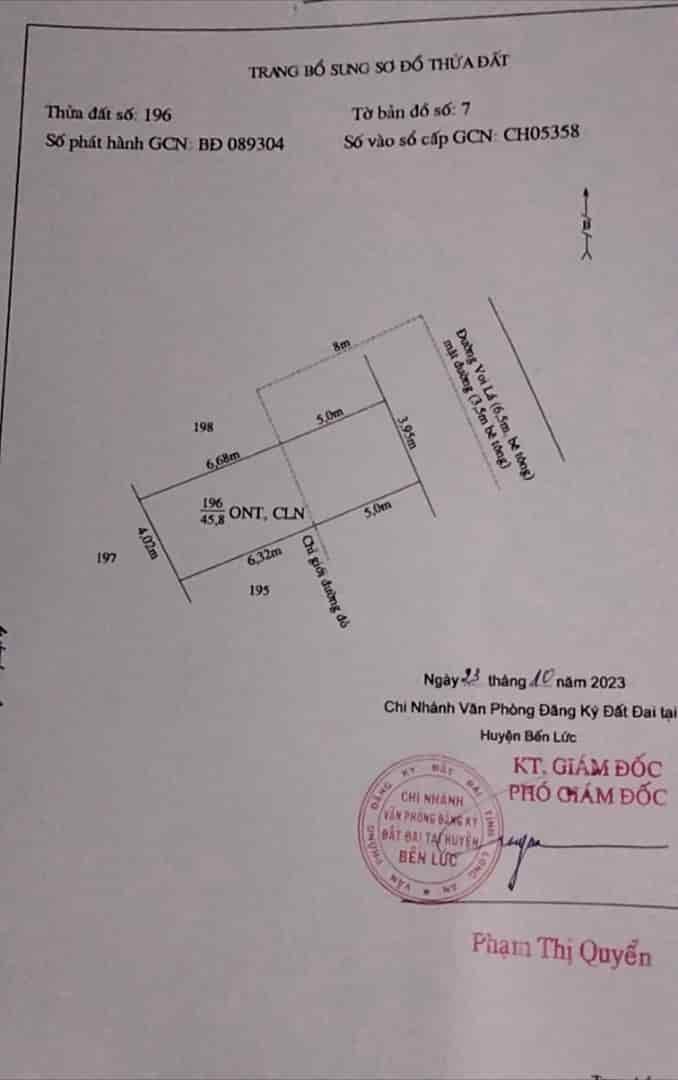 Chính chủ bán căn nhà 1 trệt 1 lửng, sổ hồng riêng tại xã Long Hiệp, huyện Bến Lức, Long An