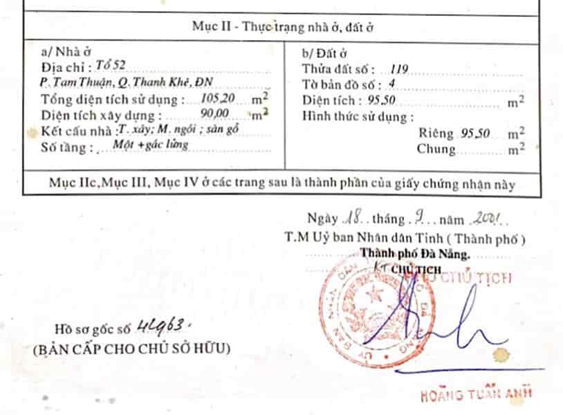 Chính chủ cần bán lô đất tặng căn nhà kiệt Đinh Tiên Hoàng Giao Bắc Đẩu, TP Đà Nẵng