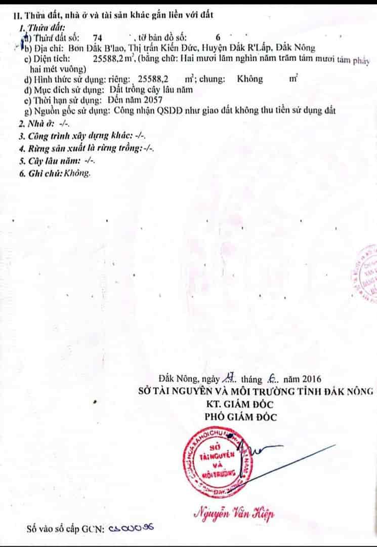 Chính chủ cần bán lô đất vị trí đẹp tại Bon Đak B'lao thị trấn Kiến Đức, huyện Đawk R'Lấp, Đak Nông