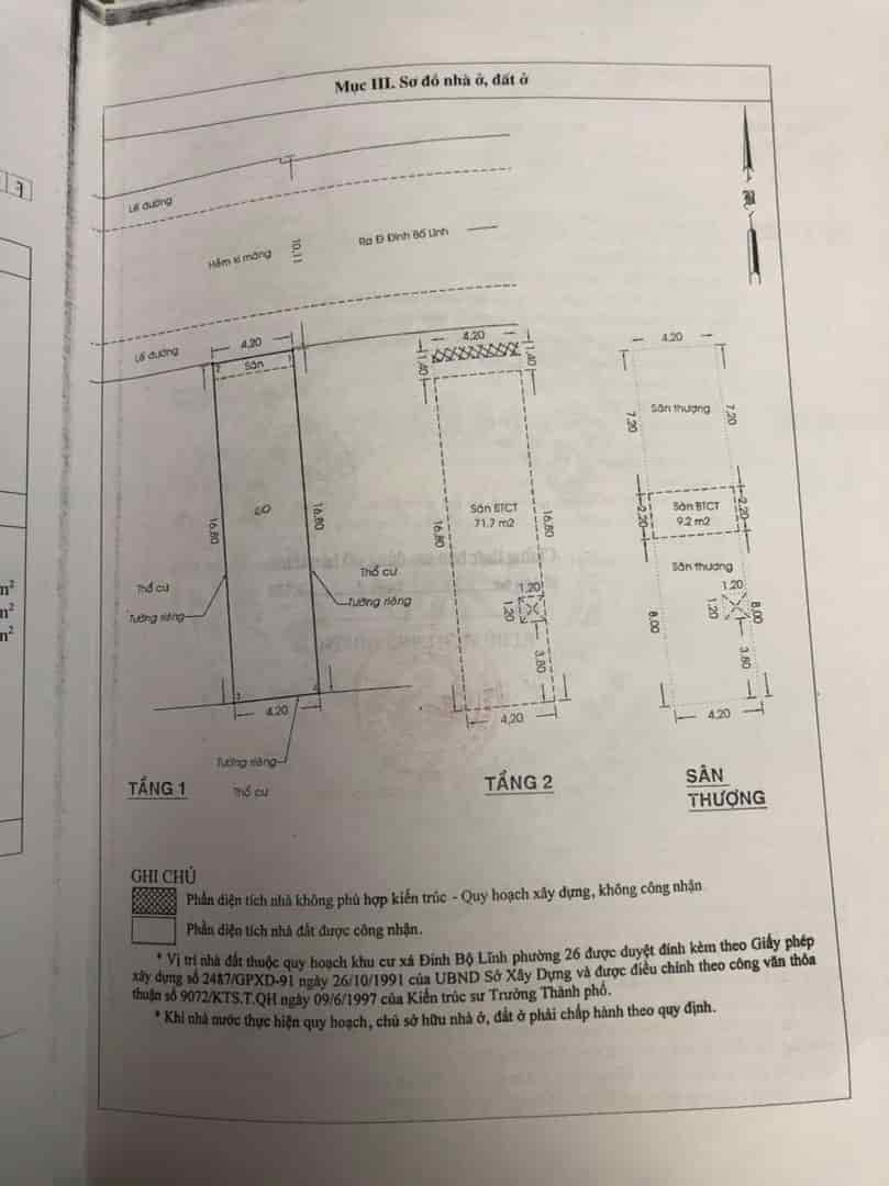 Chính chủ cần bán nhanh căn nhà vị trí đẹp giá tốt tại quận Bình Thạnh, TPHCM