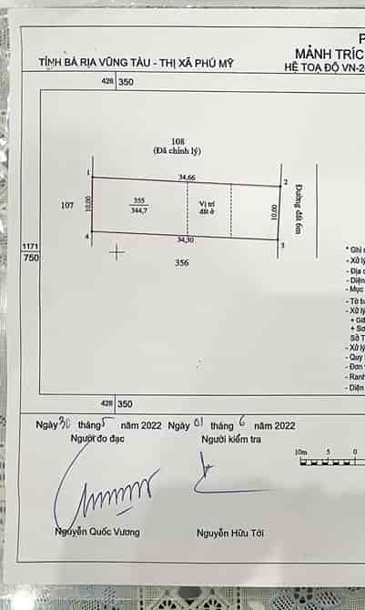 Chính chủ cần bán nhanh lô đất phường Phú Mỹ, Tx Phú Mỹ, giá cực rẻ