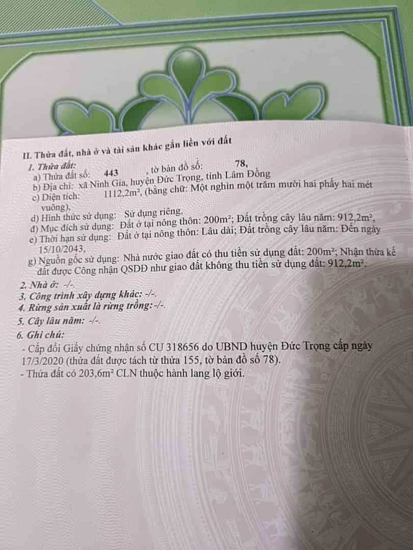 Đất đẹp giá cực tốt chính chủ cần bán lô đất 2 mặt tiền Ninh Gia, Đức Trọng, Lâm Đồng