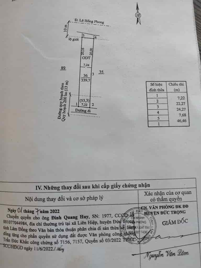 Đất đẹp giá tốt chính chủ cần bán lô đất vị trí đẹp tại Thị Trấn Liên Nghĩa, Đức Trọng Lâm Đồng