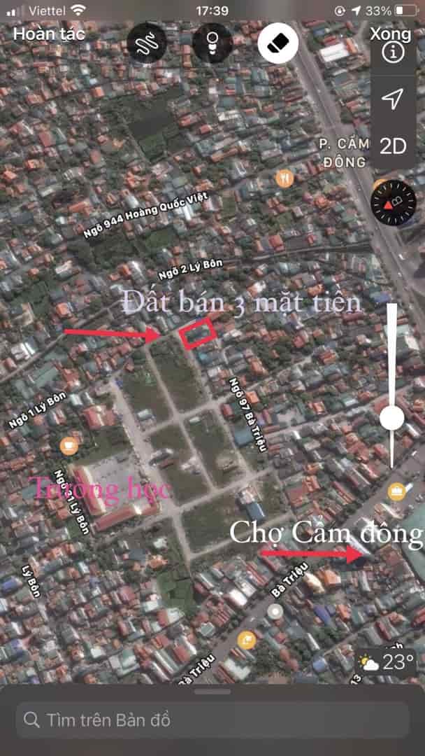 Gia đình cần bán lô đất đẹp 3 mt, dt 93,2 m2 tại Cẩm Phả Quảng Ninh