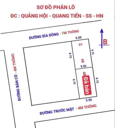 Bán 48m² tại Quảng Hội, Quang Tiến, Sóc Sơn, Hà Nội.