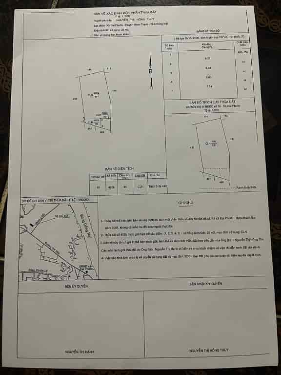 Chính chủ cần bán nhà đất xã Đại Phước, huyện Nhơn Trạch, tỉnh Đồng Nai