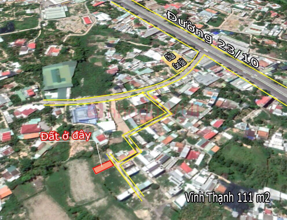 Bán lô đất Vĩnh Thạnh, Nha Trang cách đường 23/10 250m đường ô tô