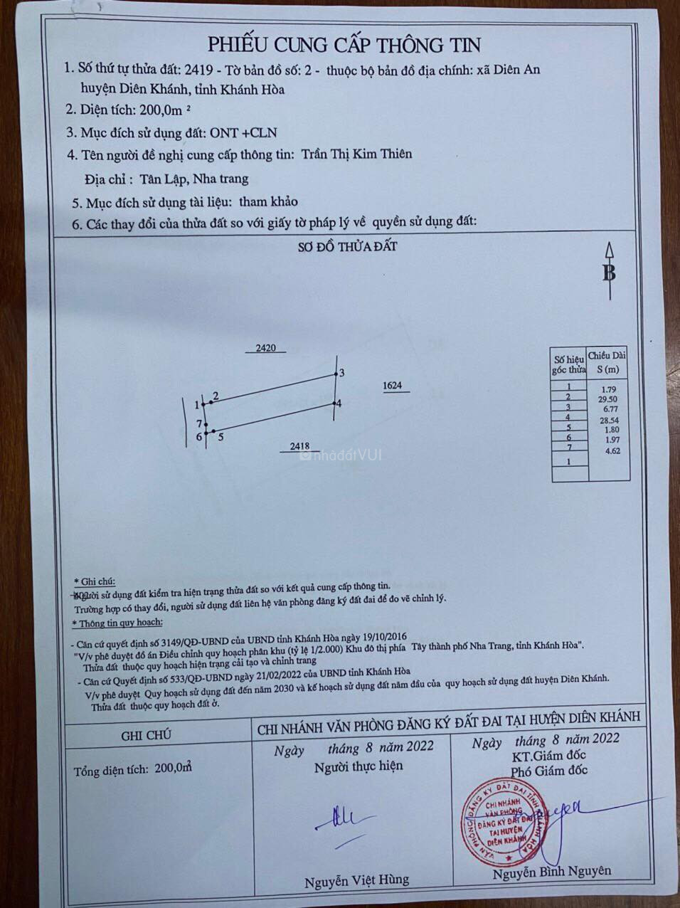 Bán lô đất cách đường 23.10 chỉ 200m giá chỉ 13tr thông ra vng Diên An D.Khánh ô tô vi vu