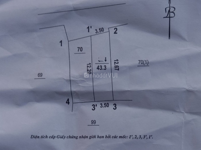 Bán đất Tây Mỗ, Nam Từ Liêm, 43m, vuông vắn, ngõ ô tô qua thông thoáng giá 2.8 tỷ