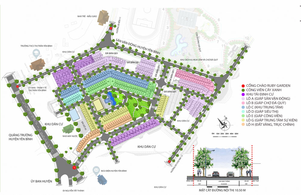 Hệ thống tiện ích dự án Ruby Garden Yên Bái