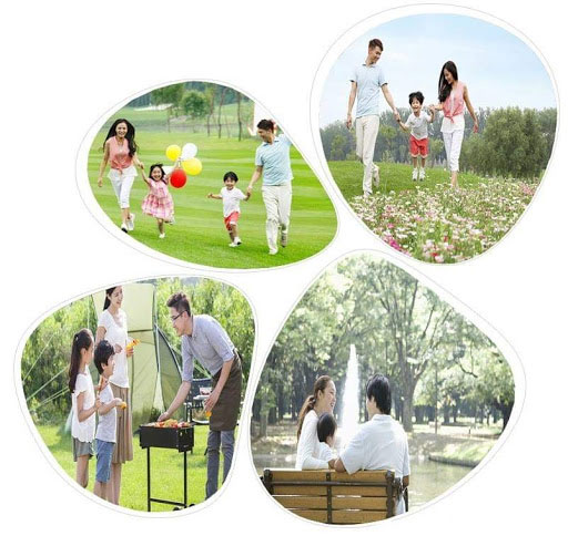 Hệ thống đường nội bộ rộng rãi tại Khu đô thị Phố Thắng